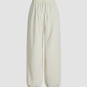 Cider Cream Textured Wide-Leg Pants/joggers